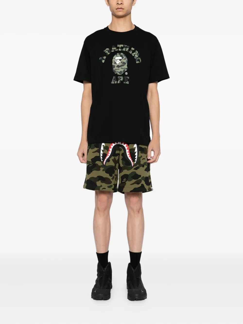 A BATHING APE® 1st Camo Shark track shorts